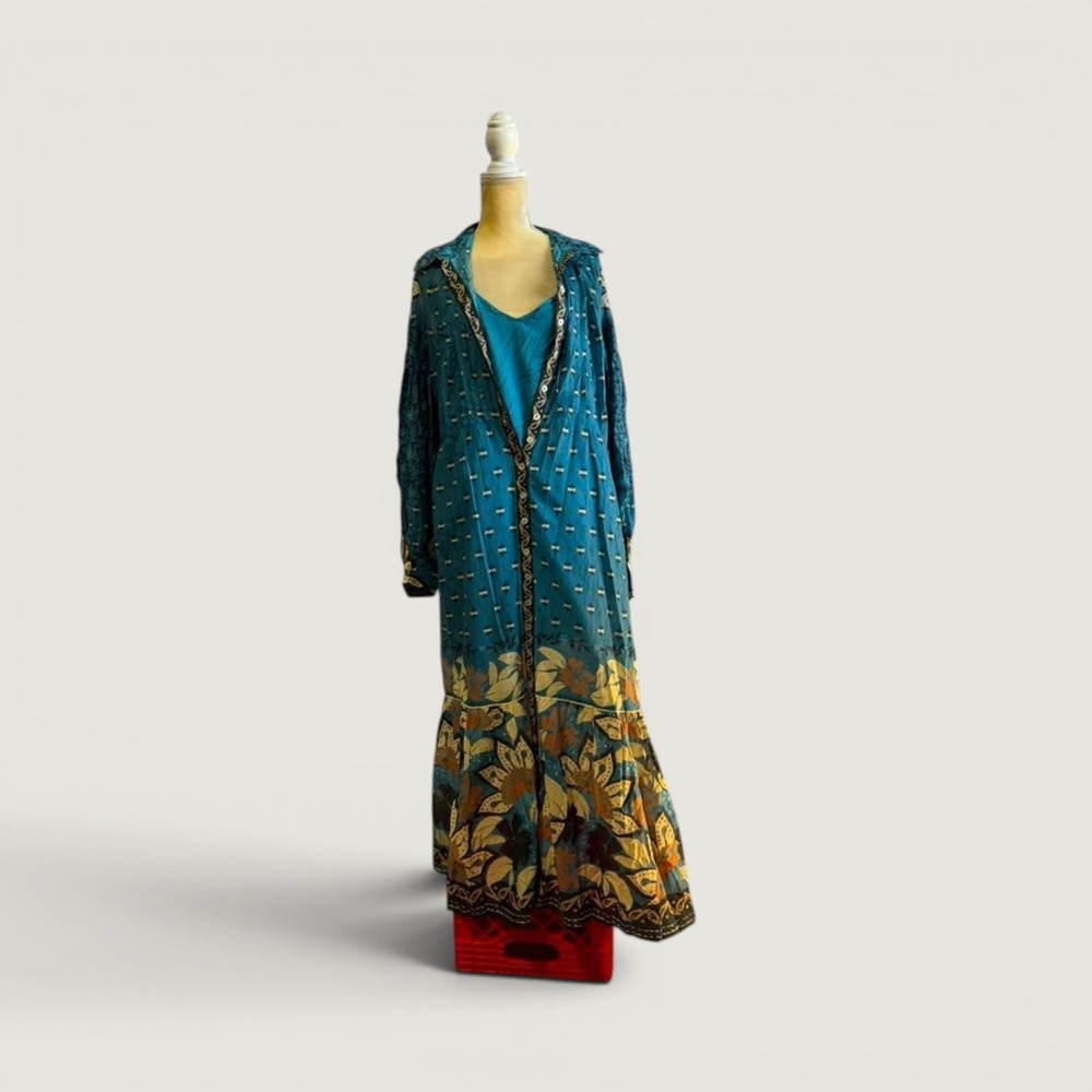 FARM Rio Teal Floral Maxi Dress - Picture 2 of 11